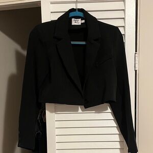 Princess Polly Black Cropped Blazer